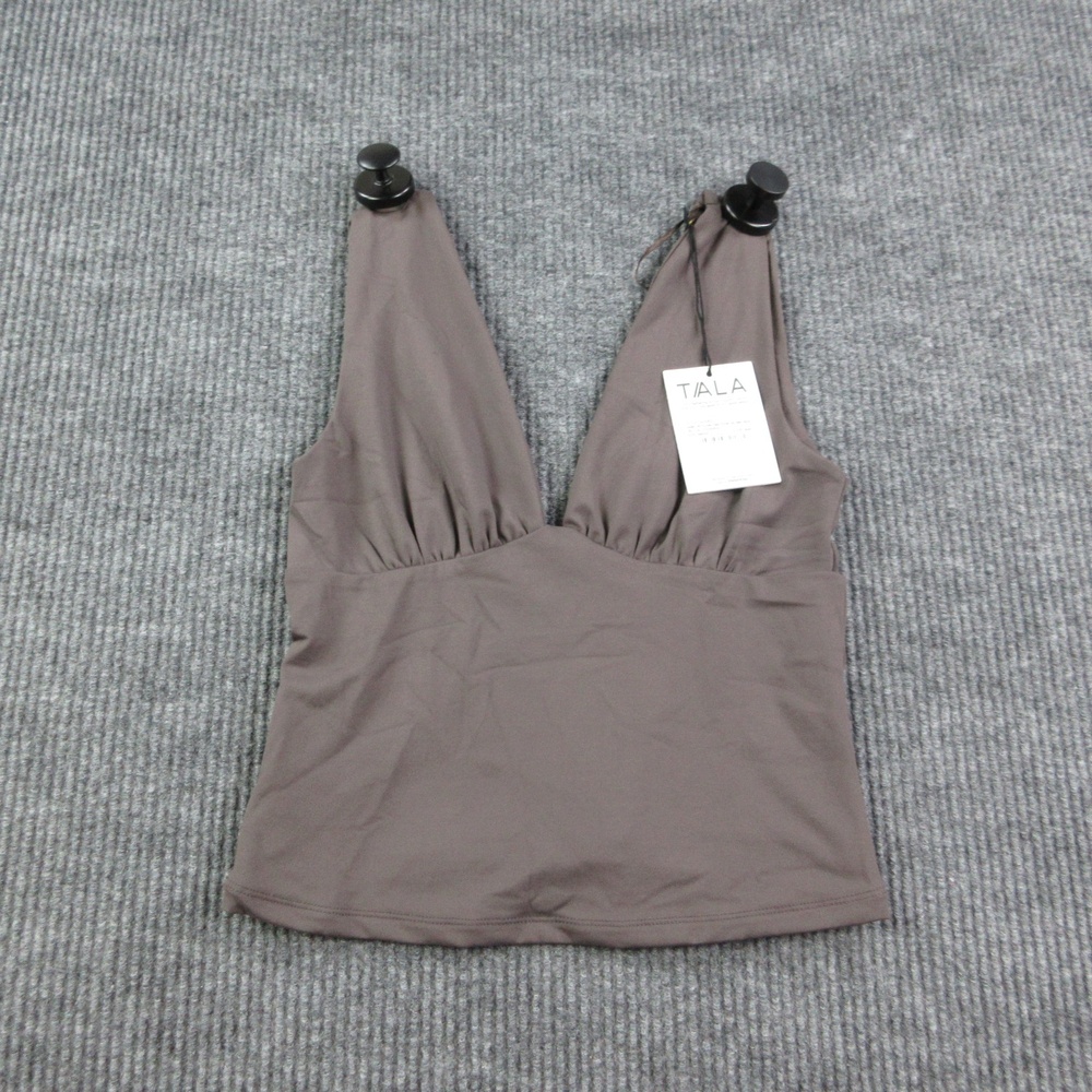 TALA Tank Womens M Brown 365 Second Skin Camisole Built-In Bra Yoga NWT